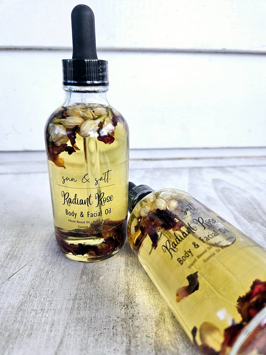 Radiant Rose Body & Facial Oil - Infused Almond Oil